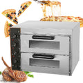 Piec do pizzy XEEAOFE, 16 cali, 110 V – 27,5 kg, Srebrny, stal nierdzewna, Pizza elektryczna Piekarnik – licznik czasu, Profesjonalny, Restauracja