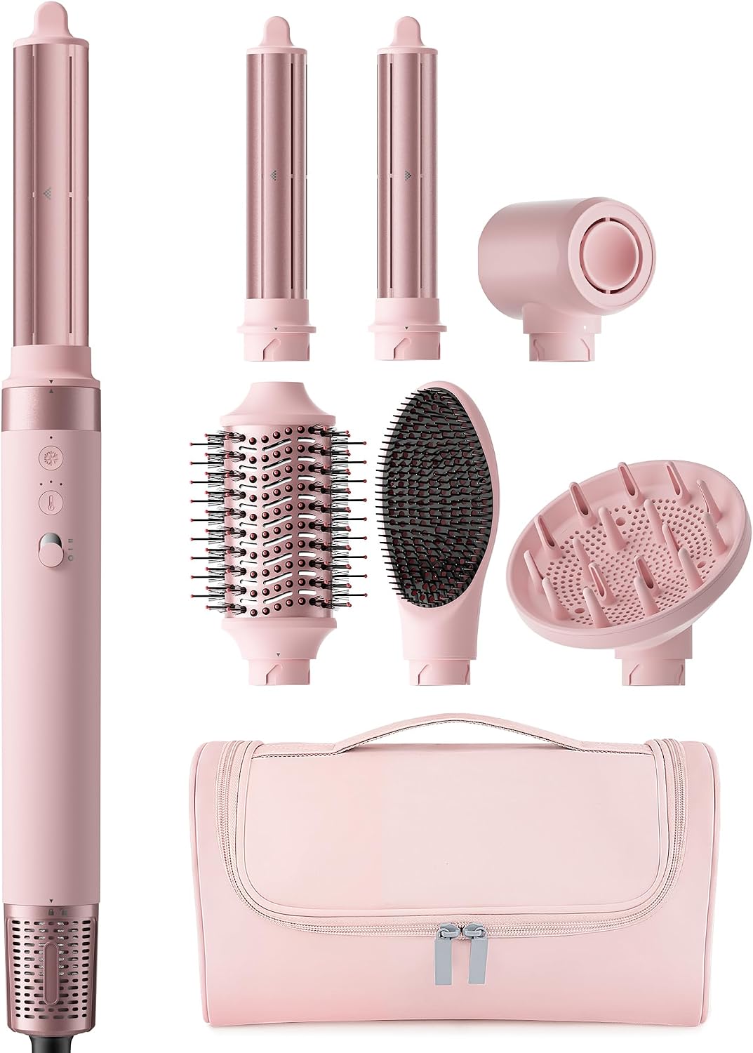 Szczotki elektryczne i dmuchawy MESCOMB – 6 W, Czarny, Diffuser, Air Styler 6 w 1 – Żelazne Dries