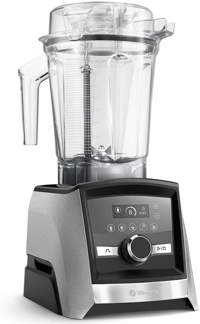Mikser Vitamix, 2 l, Srebrny/Czarny/Przezroczysty – timer, Ascent 3500i stojący ze stali nierdzewnej