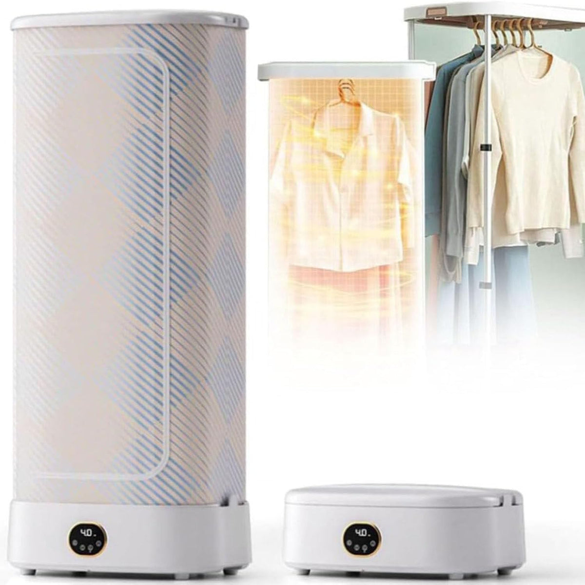 Parownice do ubrań Générique, 1000 W, 220 V, 7 kg – Szary, praca bezprzewodowa, parownica do ubrań, Suszarka – szafka, przenośna, parowa, do odzieży