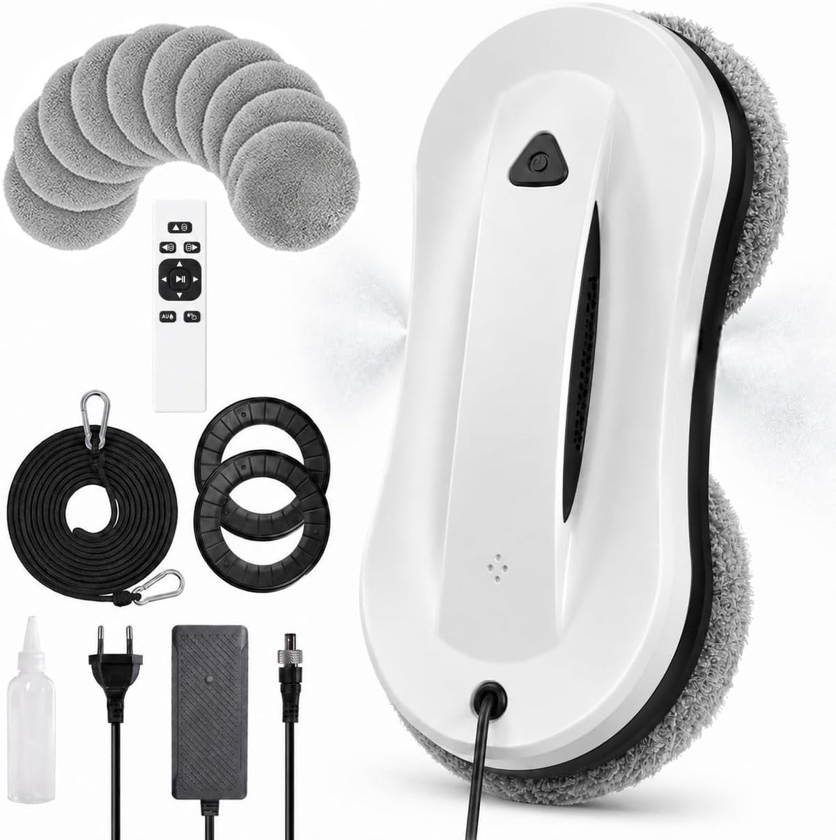 Odkurzacz QQ CAT, 80 mm – 2.4 G, 72 W, Czarny, Wi-Fi – pilot zdalnego sterowania, Robot, 3 tryby 2800Pa