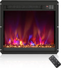 COSTWAY Kominek elektryczny, grzejnik elektryczny, 5-9H, 49 x 12 x 45 cm – 1500 W, 5120 BTU, Czarny/Kolorowy, metal – pilot zdalnego sterowania, timer