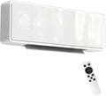 HOMCOM Grzejnik elektryczny, 2000 W – 54 l, Biały, oświetlenie LED, zabezpieczenie przed przegrzaniem – Wentylator, licznik czasowy