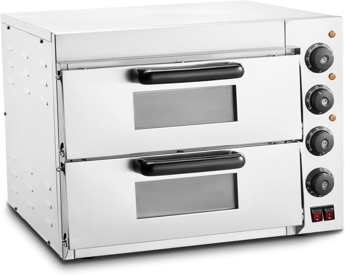 Piekarniki, 40,6 cm, 20 l – Srebrny, stal nierdzewna, Piec elektryczny Pizza, profesjonalny – wyjmowany, maksymalna temperatura 350°C