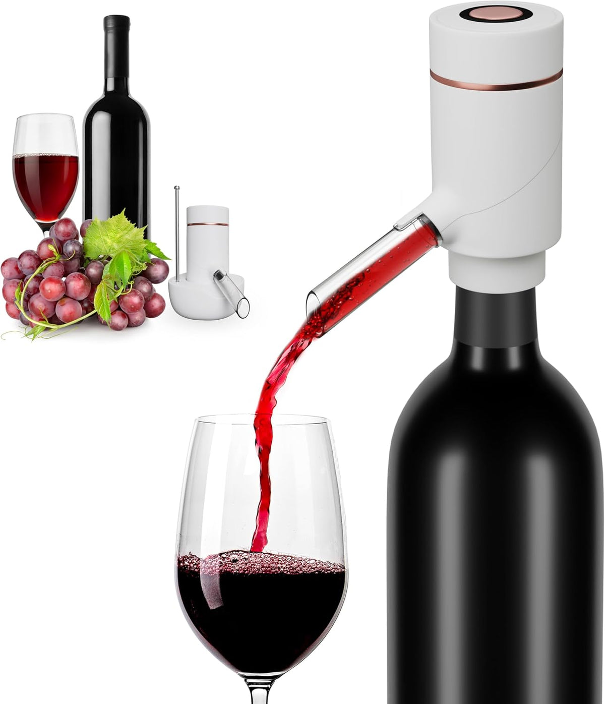 Zestawy akcesoriów do wina VIN FRESCO, 750 ml, Czarny, Dystrybutor – Pompa, Czerwony, Wine Fresco Elektryczny dystrybutor wina i Red Wine Aerator