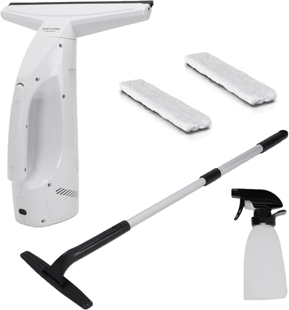 Hancaner Grzechotniki, 100 ml, 0,7 kg – 28 cm, Przezroczysty / Biały, USB, praca bezprzewodowa – Czyszczarka, Bateria, duży zbiornik, bezprzewodowy