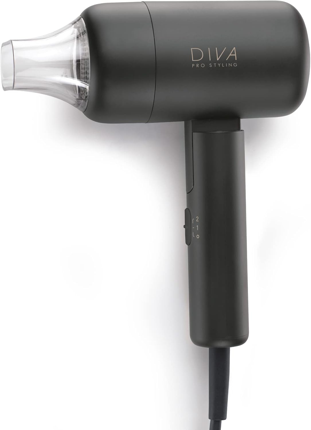 Diva Pro Styling Suszarka do włosów, 312 g – 1.600 W, 2 m, Czarny, składana konstrukcja – Jet Zestaw 3000 Podróże Suszarka