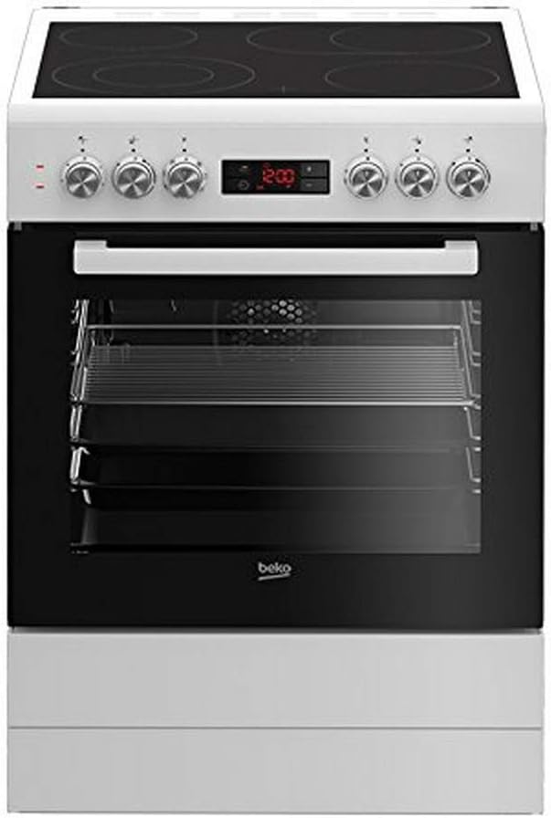 BEKO Kuchenki, FSM67320GWS, 72 l, 60 x 60 x 85 cm – 50,1 kg, Biały/Czarny, FSM67320GWS wolnostojąca kuchenka elektryczna, pojemność użytkowa 72 l