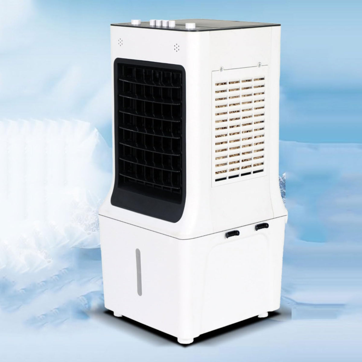 Klimatyzator przenośny GWFBLID, klimatyzator mobilny – 12 l, Biały, Klimatyzator, przenośny – 3 prędkości, oscylacja, duży zbiornik, tłumik