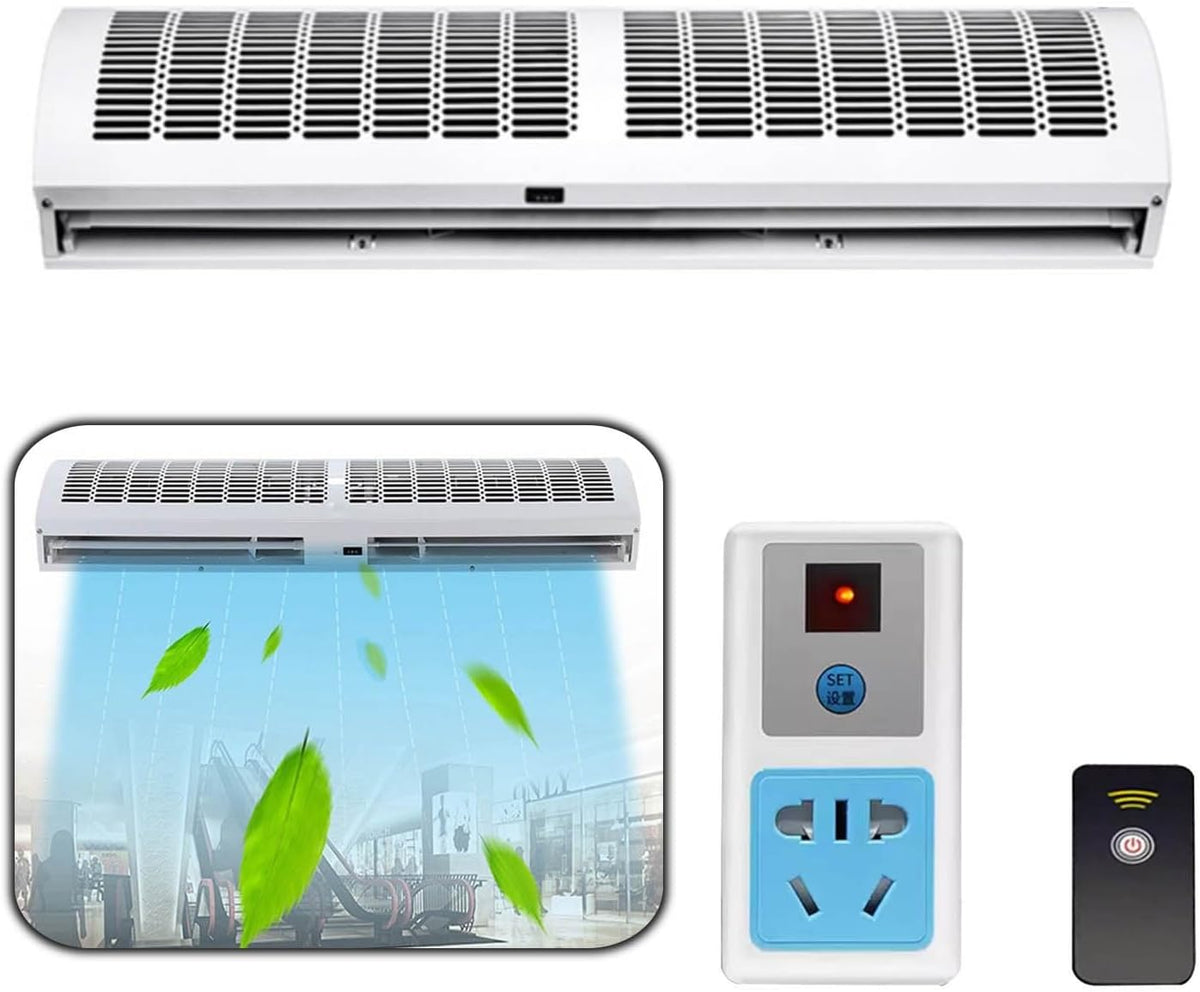 Klimatyzator przenośny CUPLES, klimatyzator mobilny, 0.6M – 90 cm, 240 V, 200 W, Biały – Wentylator, profesjonalny, cichy, komercyjny zasłona tłumiąca