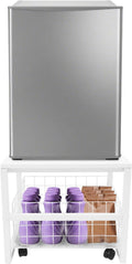 Lodówka whsiodj, 50 kg – 50 x 50 x 43 cm, Srebrny, regulowana wysokość, 50 kg nośności – 8 kół z hamulcami, żelazko, kuchnia, biuro