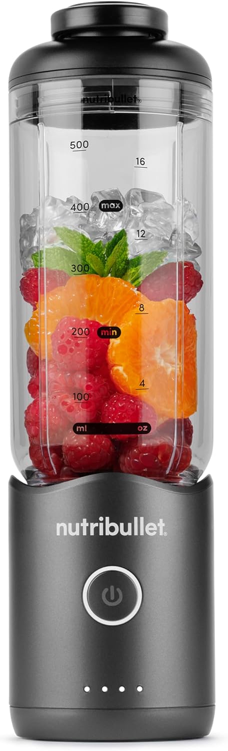 Mikser NutriBullet, NBP013GM, 590 ml – 100 W, Szary, USB, nutrillet NBP013GM – przenośny, Flex 590 ml, bez BPA- kubek