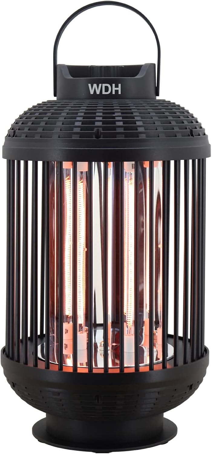 Grzejnik elektryczny WDH, 200 W, Czarny – Latarnia WHD- 12HL, 600 / 1 200 W, o funkcji obrotowej 180 ° -12HL