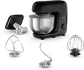 Maszynka do mielenia mięsa Moulinex, QA161810 – 800 W, 4.8 l, 1,8 kg, Czarny/Srebrny – metal, Bake essential Robot cukierniczy, miska 4.8 l