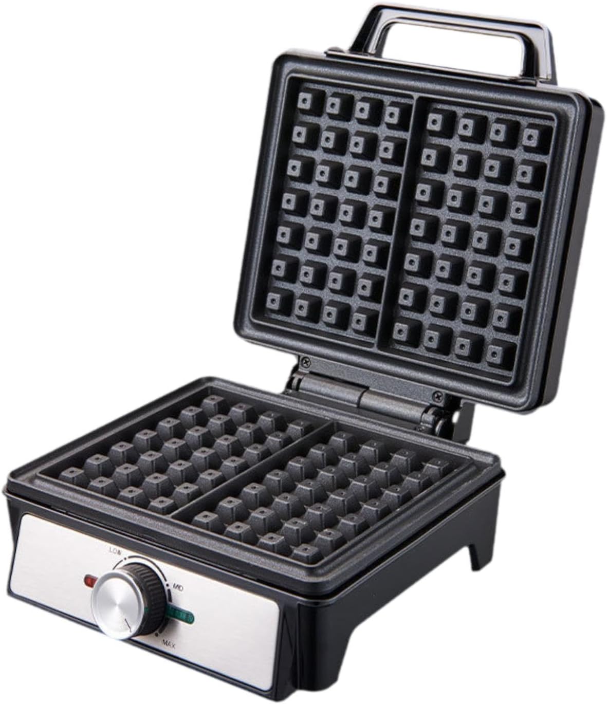 Grill LOVIVER – 32x25x15 cm, Srebrny, stal nierdzewna, Maszyna do śniadania – maszyna do kanapek, maszyna do gofra, prasa, panini i croque- monsieur
