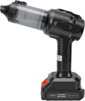 Odkurzacz TOPINCN – 12 V, 2 W, 24,5 cm, Czarny – praca bezprzewodowa, 2 w 1, przenośny i bezprzewodowy, 2 w 1 Ręczny bezprzewodowy