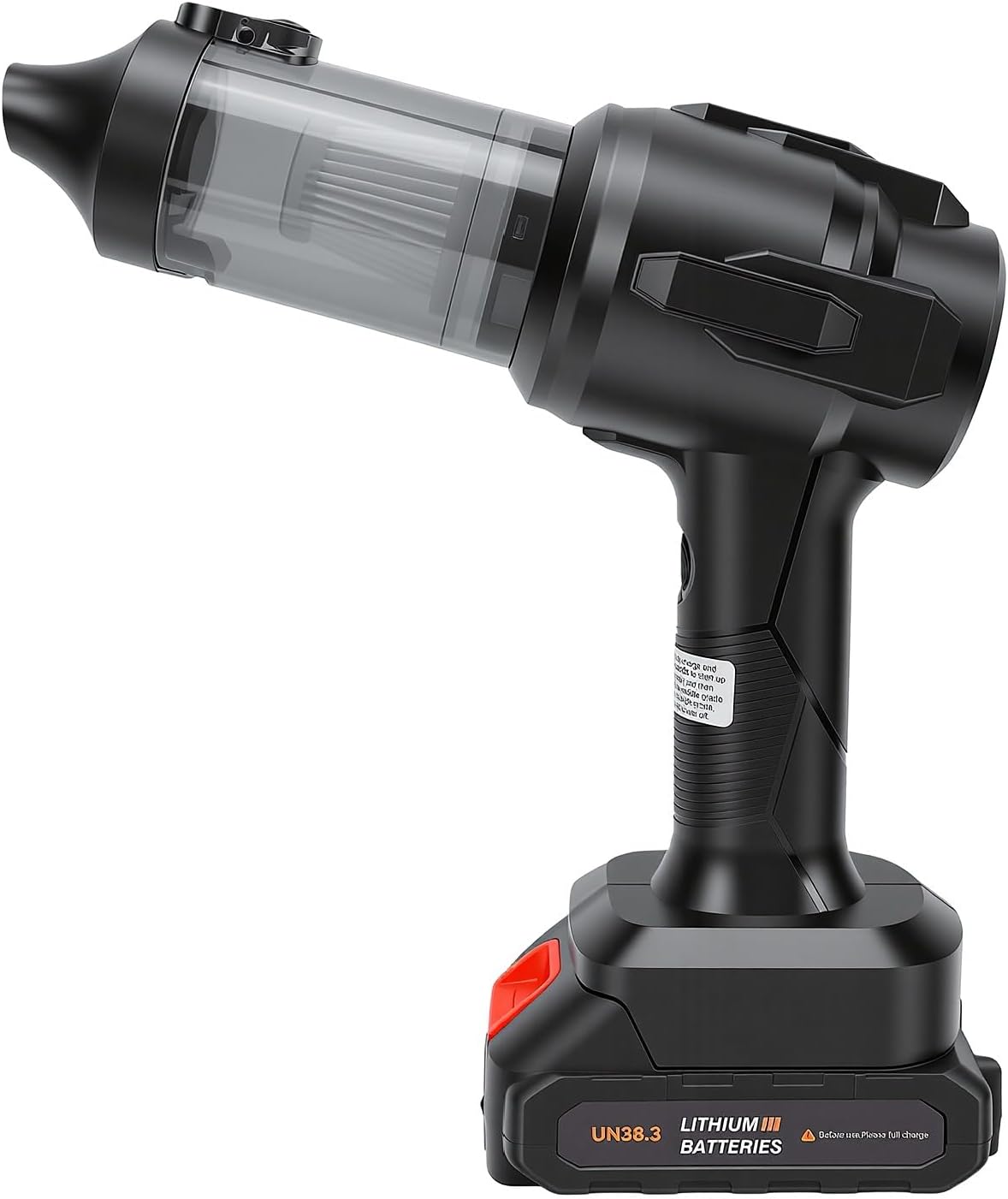 Odkurzacz TOPINCN – 12 V, 2 W, 24,5 cm, Czarny – praca bezprzewodowa, 2 w 1, przenośny i bezprzewodowy, 2 w 1 Ręczny bezprzewodowy