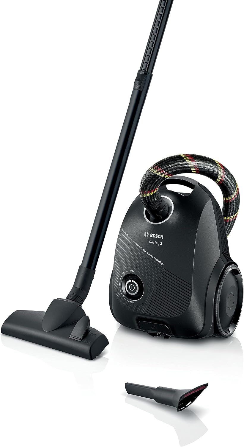 Odkurzacz Bosch – BGDS2CHAMP, 600 W, 23,7 x 29 x 36,7 cm, 3,5 l – Czarny, tradycyjny, higiena, 10 Lat gwarancji silnika – Filtr sanitarny