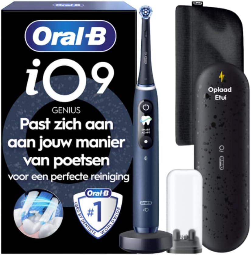 Szczoteczki do zębów elektryczne Oral-B, Brązowy / Niebieski – Stacja Series 9, szczotka, 7 trybów, niebieski – do pielęgnacji zębów