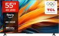 TCL Telewizor Smart TV, 55PF650, 55 cali – Czarny, oświetlenie LED, telewizor, 55PF650 Airplay2 Smart TV – 4K UHD, Sound Dolby, HDR 10