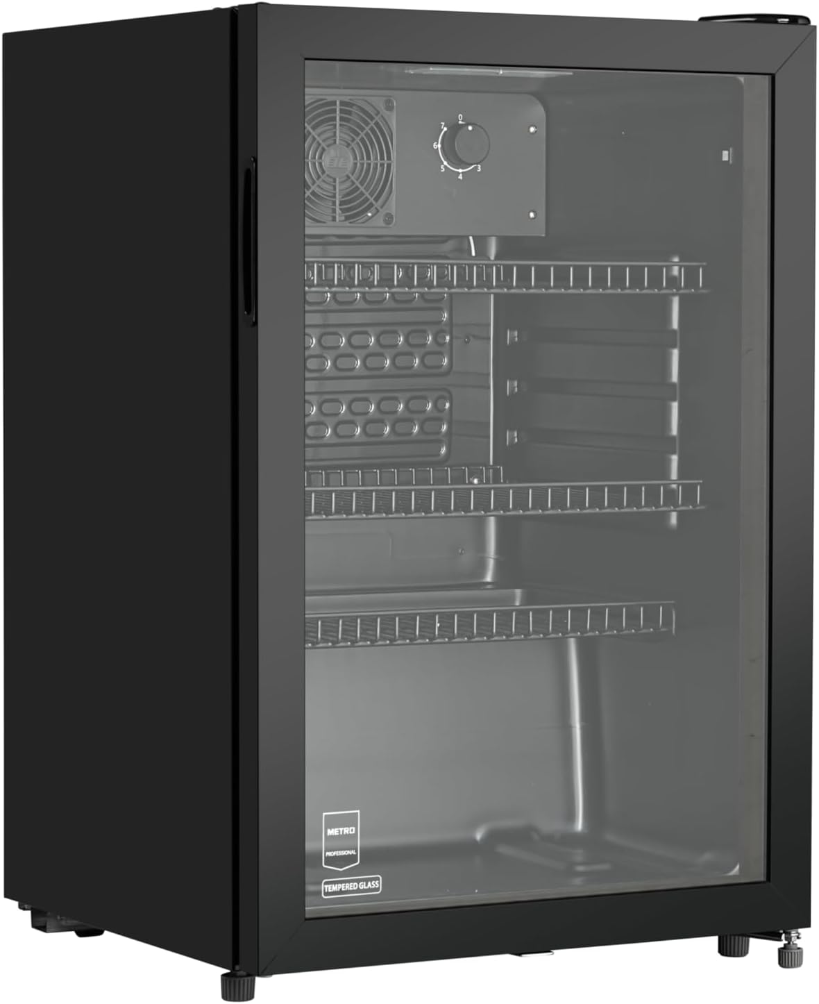 Minilodówka METRO Professional – mała lodówka, GSC2125B, 5 x 54 x 84 cm, 118 l – Czarny, metal, oświetlenie LED, METRO profesjonalny Lodówka GSC2125B