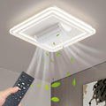 Wentylator sufitowy, 100 W, 48 x 48 x 14 cm, Biały – oświetlenie LED, pilot zdalnego sterowania, Wentylator 7650LM, Cicha