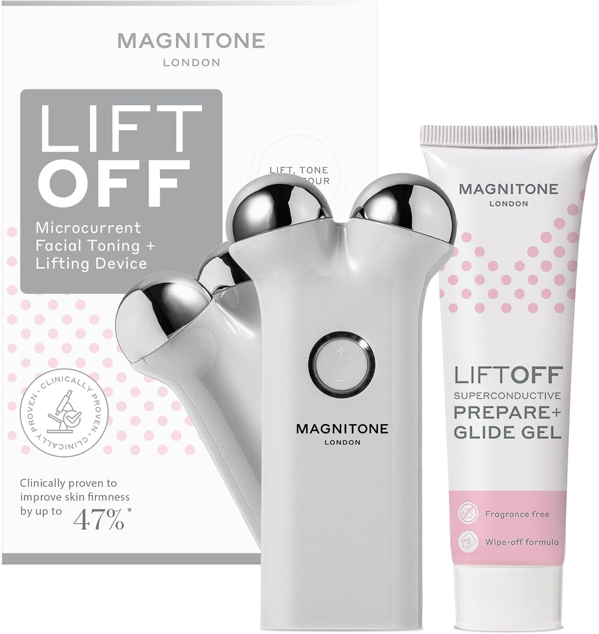 Aparatura do tonizowania twarzy Magnitone, 60 ml, Różowy / Szary, USB – Urządzenie, szary, MAGNITON